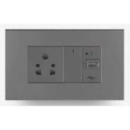 Wipro North West Artisa 16A 2 Module 1 Way Silver Grey Mega Switch with Indicator, R0133 (Pack of 10)-picture-43