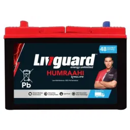 Livguard Humraahi Xtra Life 80Ah 12V C20 Black &a; Red Right Layout Battery with 24+24 Months Warranty for Buses &a; Trucks, LGHX 8048 R image 1