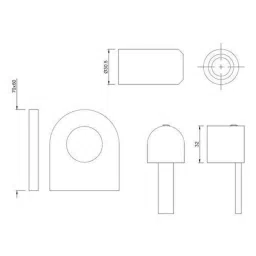 Jaquar Darc Chrome Concealed Stop Cock Kit, DRC-CHR-37083K image 2