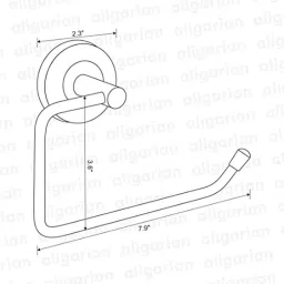 Aligarian Stainless Steel Chrome Finish Wall Mounted C-Shaped Round Base Open Towel Ring (Pack of 4) image 2