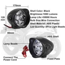 jbriderz JBRIDERZBike 6 Led Hybrid 2 Pcs Set Fog Light For Yamaha Sz-R image 2