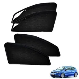 Kozdiko 4 Pcs Polyester Black Magnetic Zipper Car Sunshade Curtain Set for Hyundai i20 Active image 4