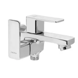 Cera Ruby Brass Chrome Finish Two Way Bib Cock with Wall Flange &a; Aerator, F1005161-picture-16