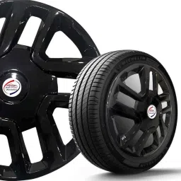 Auto Pearl 4 Pcs 16 inch Polypropylene Silver &a; Black Press Type Car Wheel Cover Set with Retention Ring for Nissan Magnite, 16WC_Black_Brezza_Magnite image 5