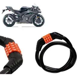 Auto Pearl Black &a; Orange 4 Digit Anti-Theft Combination Number Lock for Ninja ZX-10R SE BS6-picture-13