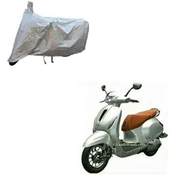 Kozdiko Polyester Silver Scooty Body Cover with Mirror Pockets for Bajaj Chetak-picture-46