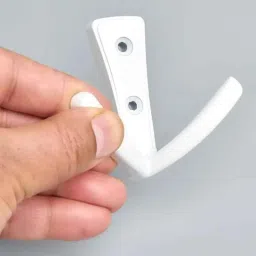 Screwtight Zinc White V Shaped Twin Hook, Z181406WHT-8 (Pack of 8) image 3