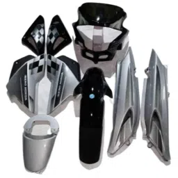 Krayons Black &a; Silver Full Body Kit for Hero Glamour Bike, KI59-picture-47