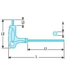 Facom 4mm Silicon Steel Metric Hexagon Key, 84TZ.4SLS image 2