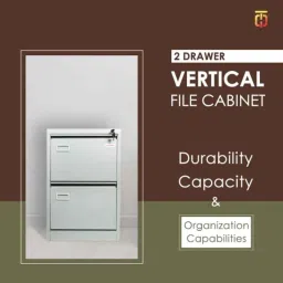 Tufferone 2 Shelves Stainless Steel Grey DIY Vertical Filing Cabinet image 2