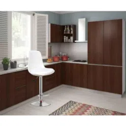 Rajpura White Chrome Base Metal Bar Stool with Footrest image 5