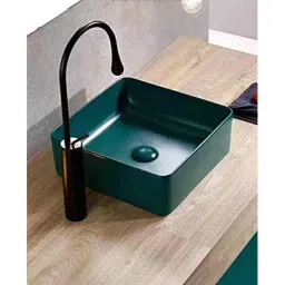 Marcoware Brass Matt Finish Black Single Lever Basin Mixer with 24 inch Connection Pipe image 4