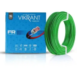 Super GEC Vikrant 0.75 Sqmm Single Core Green FR PVC Insulated Electric House Wire, Length: 64 m-picture-42