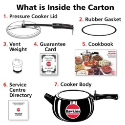 Hawkins Contura Black 5L Hard Anodized Pressure Cooker, CB50 image 5