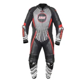 Biking Brotherhood Red Leather Race Suit, Size: XS-picture-36