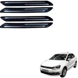 Kozdiko 4 Pcs Double Chrome Bumper Protector Black Set for Volkswagen Ameo-picture-36