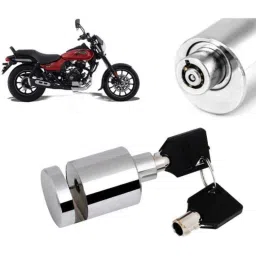 Auto Pearl Stainless Steel Silver Heavy Duty Anti Theft Motorcycle Disc Brake Lock, Lock-010-picture-10