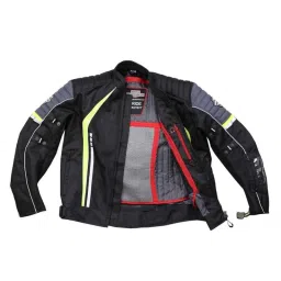 Biking Brotherhood Neon Cordura &a; Mesh Panel Voyager Jacket, Size: Small image 4