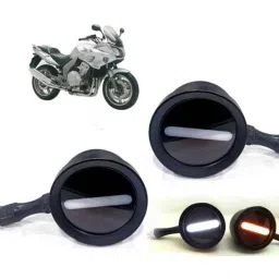 Auto Pearl 2 Pcs 12V Black Bike Front LED Indicator Light Set for Honda CBF, F162-picture-18