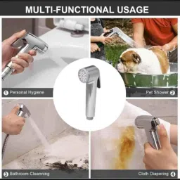 Elegant Casa ABS Chrome Silver Handheld Bidet Health Faucet Gun, HF-02 image 3
