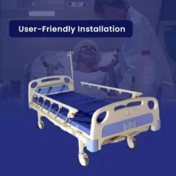 Diya 190x90x60cm Mild Steel Plain Hospital Bed with Mattress &a; All Accessories image 3