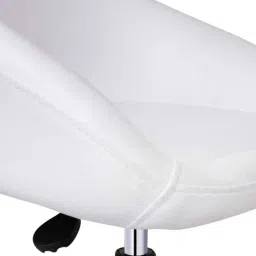 Da Urban Mini White Height Adjustable &a; Revolving Bar Stool Chair with Wheels (Pack of 2) image 5