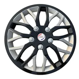 Auto Pearl 4 Pcs 14 inch Polypropylene Black &a; Silver Press Type Car Wheel Cover Set with Retention Ring for Maruti Suzuki WagonR 2019-2020, WC14in_VIVA_Blk_Sil_WagonR_2019_20-picture-45