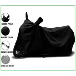 POLYMAXX Polyester Black Waterproof Bike Body Cover with Carry Bag for 302R, BLACK100BIKE 10-31 image 3