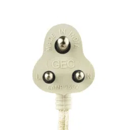 Super GEC 2.25m 3 Core Copper White Flexible Rond Wire Cord, 632 image 3
