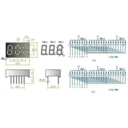 Oasistek 100 Pcs 0.36 inch Ultra Green Triple Digit Display Module Set, TOT-3361 image 2