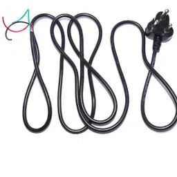 Super GEC 3 Pin 2 Core AC PVC Black Power Cable, 23/40, Length: 2.25 m-picture-15