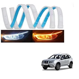 Kozdiko 2 Pcs 60cm Flexible White Daytime Running Light Set with Matrix Yellow Indicator &a; Turn Sequential Flow for Nissan Terrano-picture-44