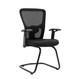 Mango Blossom Jazz Mesh Black Visitor Chair, FUR.CHA.65724913 image 2
