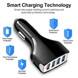 Kozdiko 4 Port USB Car Charger with 3 in 1 Cable for Mahindra XUV 500 New image 3