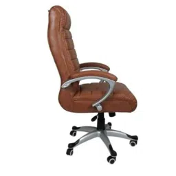 Modern India Leatherate Brown High Back Office Chair, MI244 image 2