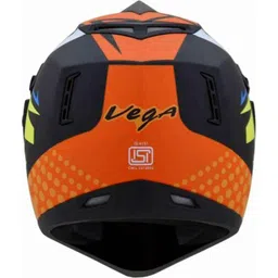Vega Thunder Dull Black Yellow Motocross Helmet, Size (Medium, 580 mm) image 2