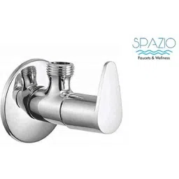 Spazio Stainless Steel Chrome Finish Vignette Angle Valve with Wall Flange (Pack of 11) image 2