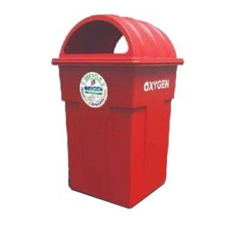 Oxygen 100L Red Roto Moulded Waste Bin with Dome, ORDB 100-01-picture-17