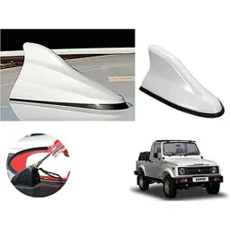 Auto Pearl ABS White Universal Replacement Shark Fin Car Roof Antenna For Maruti Suzuki Gypsy_Mg410-picture-23