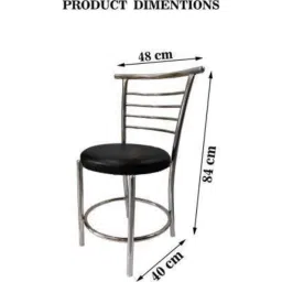 Guru Chair Black Engineered Wood Dining Chair, 51 (Pack of 2) image 3