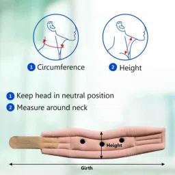 Leeford Cotton Skin Adjustable Soft Cervical Collar with Support, Size: L image 2