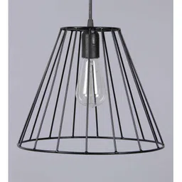 The Brighter Side Lava Black Cage Pendant Light image 2