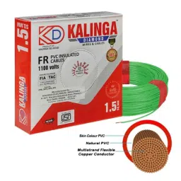 Kalinga Diamond 90m 1.5 Sqmm Green FR PVC Housing Wire-picture-45