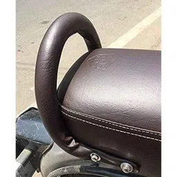 AOW Backrest Support Pillion Brown Cushion Back Rest Full Black Bar for Royal Enfield Models RE-12-picture-5