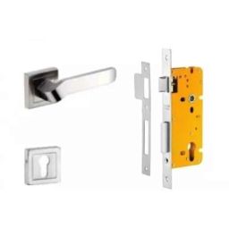 Dorset ML Series Hale Stainless Steel Silver Chrome Finish Door Handle Lock Set with (Pack of 3)-picture-43