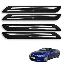 Kozdiko 4 Pcs Rubber Black Double Chrome Strips Car Bumper Protector Guard Set for BMW 6 Series-picture-14
