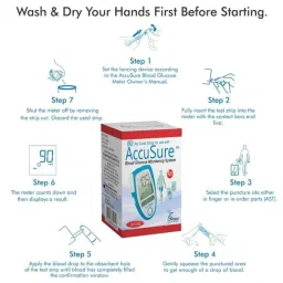 Accusure 50 Pcs Glucometer Plastic Test Strips image 3