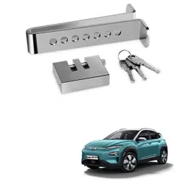 Kozdiko Stainless Steel 8 Holes Clutch &a; Brake Pedal Anti Theft Car Lock with 3 Keys for Hyundai Kona Electric-picture-35