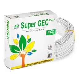 SUPER GEC Eco 1.5 Sqmm White FR PVC Multi Strand House Wiring Cable, Length: 90 m-picture-35