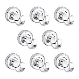 Aligarian 3.1x2.3 inch Stainless Steel Chrome Finish Wall Mounted Round Towel Hook (Pack of 8)-image-23